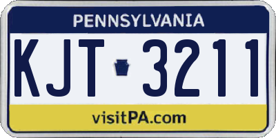 PA license plate KJT3211