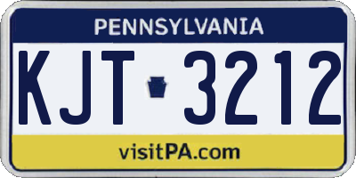 PA license plate KJT3212