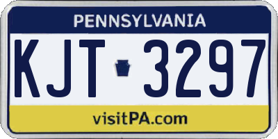 PA license plate KJT3297