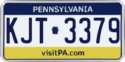 PA license plate KJT3379