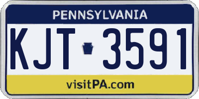 PA license plate KJT3591