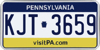 PA license plate KJT3659