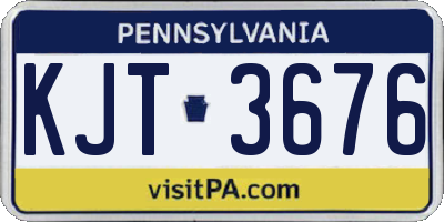 PA license plate KJT3676