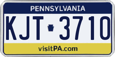 PA license plate KJT3710