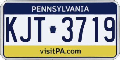 PA license plate KJT3719