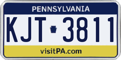 PA license plate KJT3811