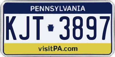 PA license plate KJT3897