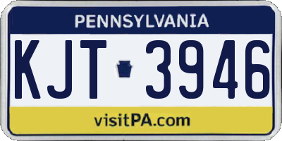 PA license plate KJT3946
