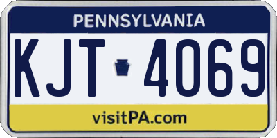 PA license plate KJT4069