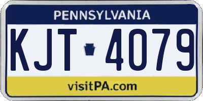 PA license plate KJT4079