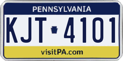 PA license plate KJT4101