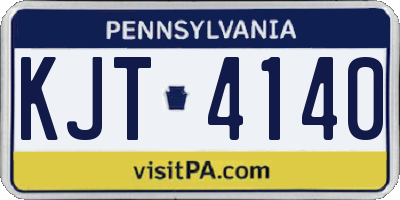 PA license plate KJT4140