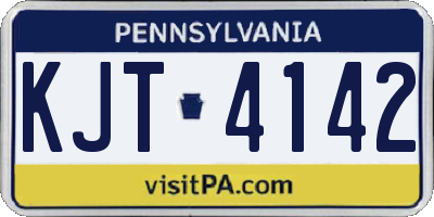PA license plate KJT4142