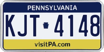 PA license plate KJT4148