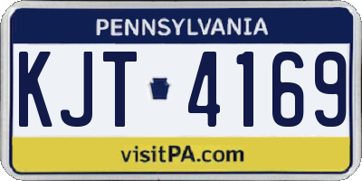 PA license plate KJT4169