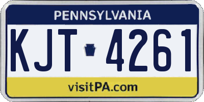 PA license plate KJT4261