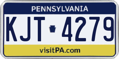 PA license plate KJT4279