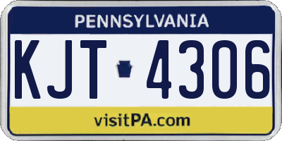 PA license plate KJT4306