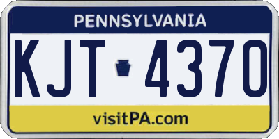 PA license plate KJT4370