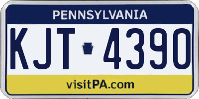 PA license plate KJT4390