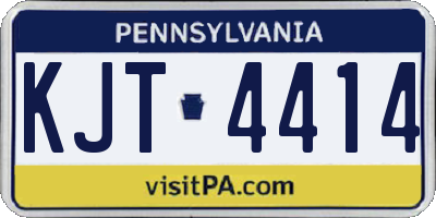 PA license plate KJT4414