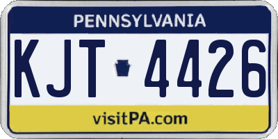 PA license plate KJT4426