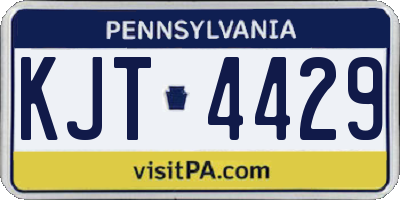 PA license plate KJT4429