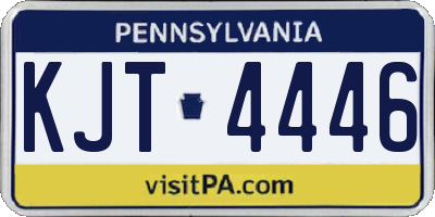 PA license plate KJT4446