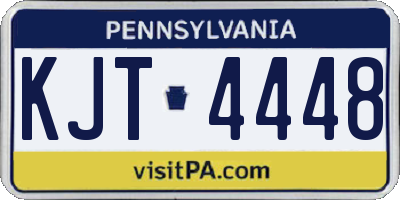PA license plate KJT4448