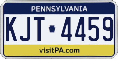 PA license plate KJT4459