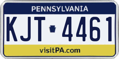 PA license plate KJT4461