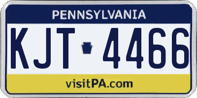 PA license plate KJT4466