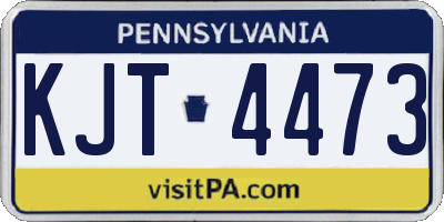 PA license plate KJT4473