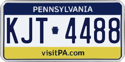 PA license plate KJT4488