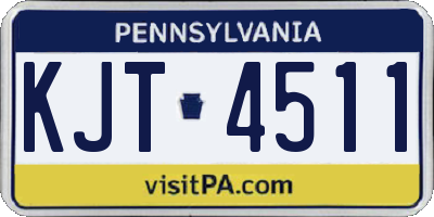 PA license plate KJT4511
