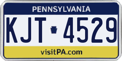 PA license plate KJT4529