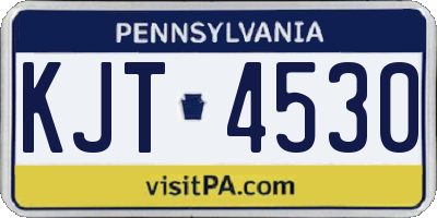 PA license plate KJT4530