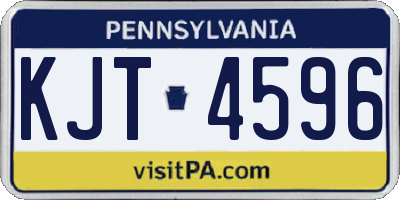 PA license plate KJT4596