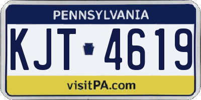 PA license plate KJT4619