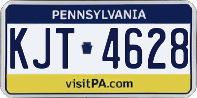PA license plate KJT4628