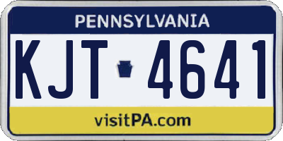 PA license plate KJT4641