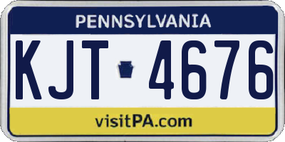 PA license plate KJT4676