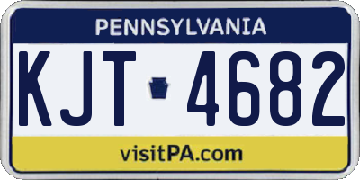 PA license plate KJT4682