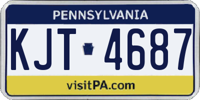 PA license plate KJT4687