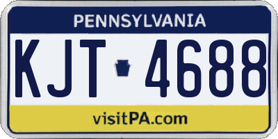 PA license plate KJT4688