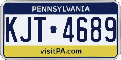 PA license plate KJT4689