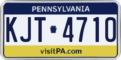PA license plate KJT4710