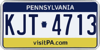 PA license plate KJT4713