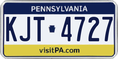 PA license plate KJT4727