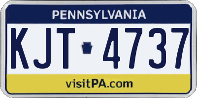 PA license plate KJT4737